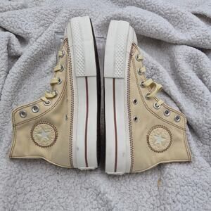 NEW Converse Chuck Taylor All Star Lift Platform high-top sneakers Sesame Size 5
